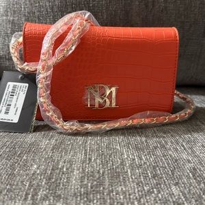 NWT Badgley Mischka Orange Crossbody